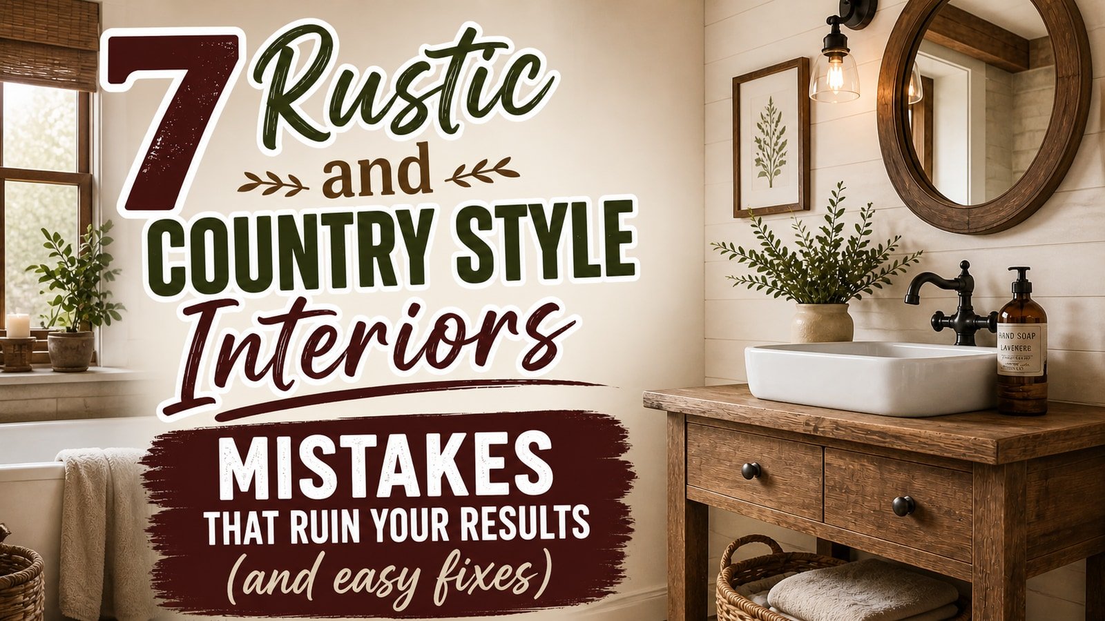 7 Rustic and Country Style Interiors mistakes that ruin your results (and easy fixes)