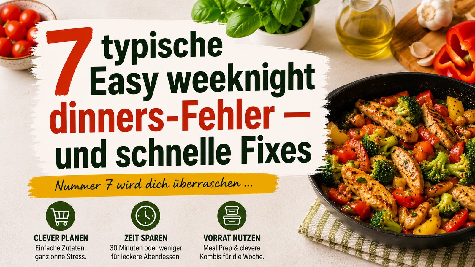 7 typische Easy weeknight dinners-Fehler — und schnelle Fixes