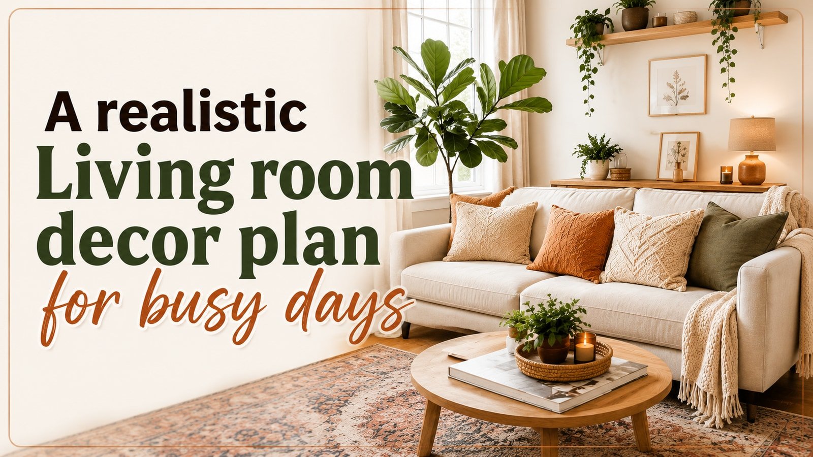 A realistic Living room decor plan for busy days