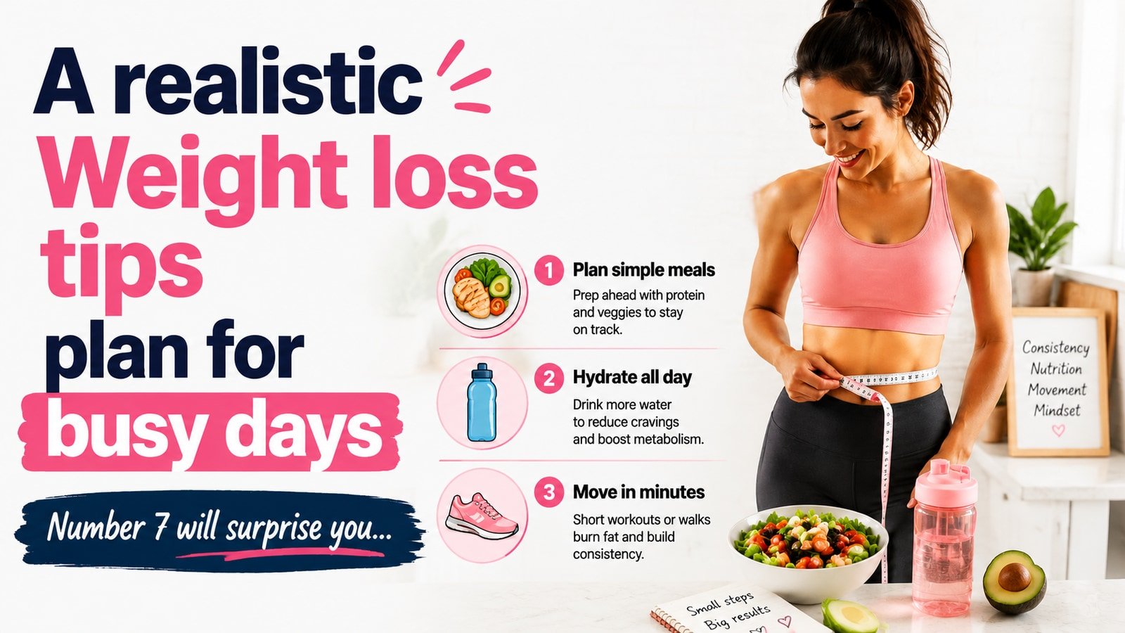A realistic Weight loss tips plan for busy days