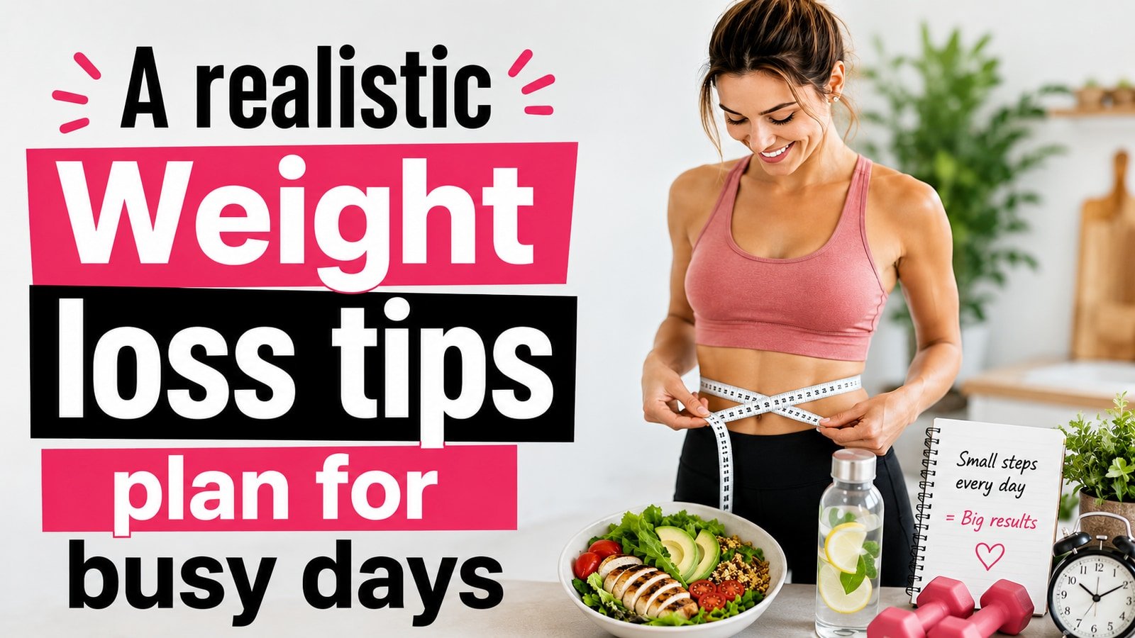 A realistic Weight loss tips plan for busy days