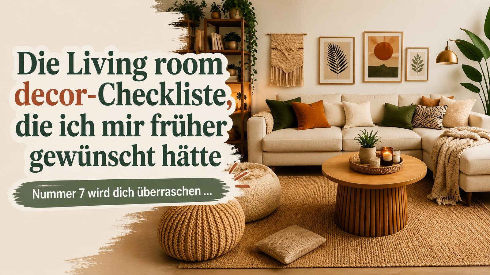 Die Living room decor-Checkliste, die ich mir früher gewünscht hätte