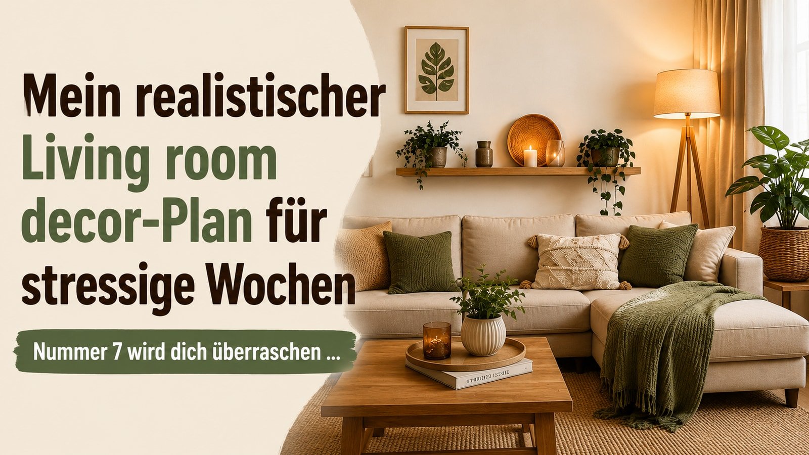 Mein realistischer Living room decor-Plan für stressige Wochen