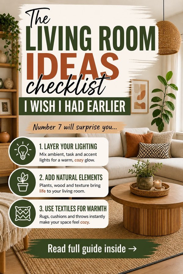 The living room ideas checklist I wish I had earlier