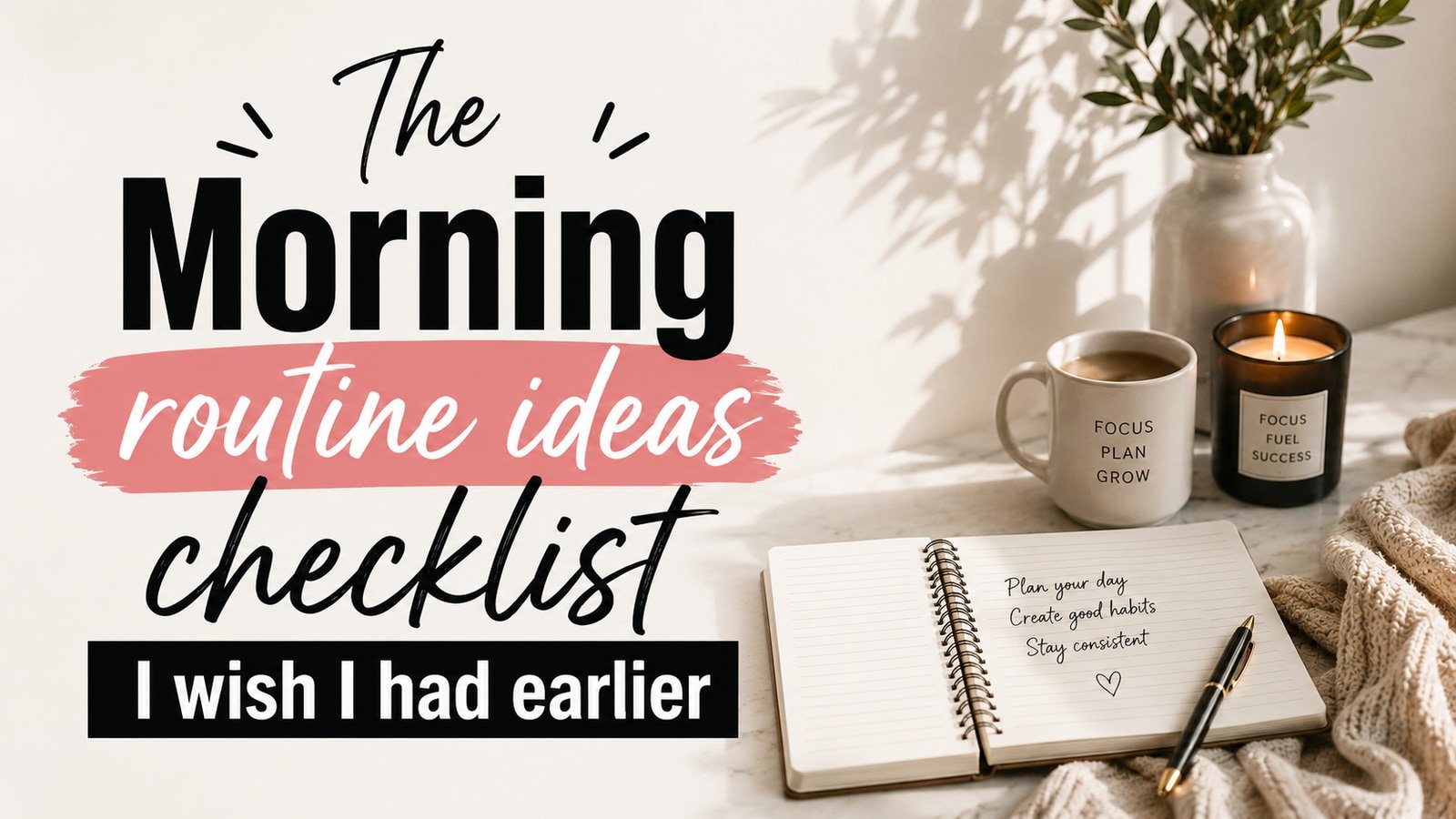 The Morning routine ideas checklist I wish I had earlier