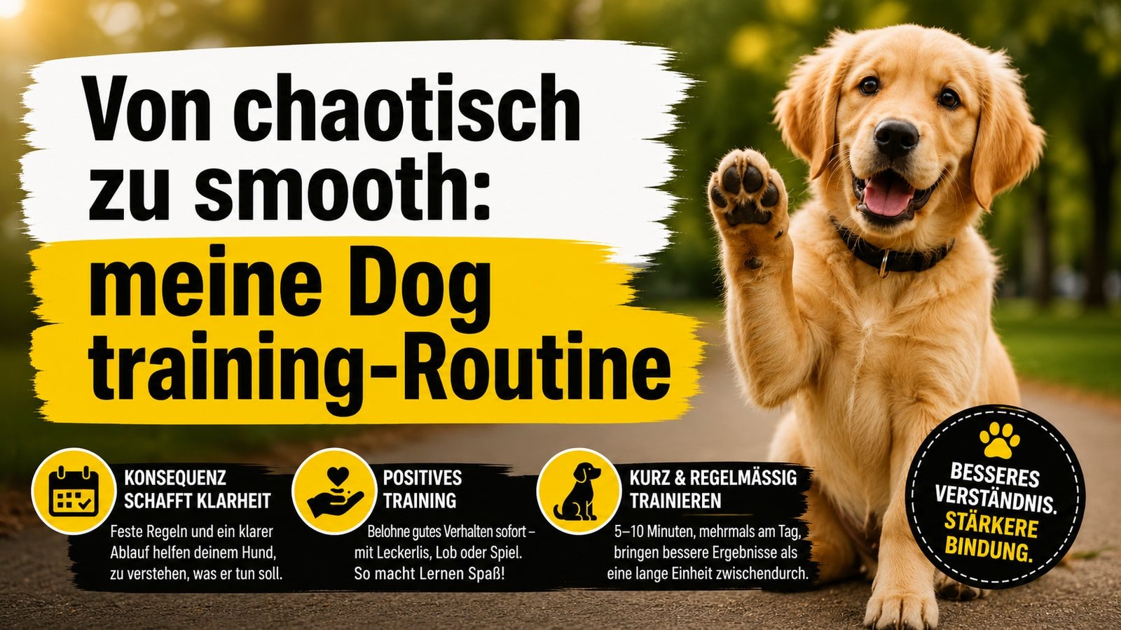 Von chaotisch zu smooth: meine Dog training-Routine
