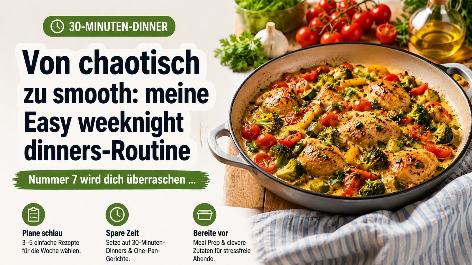 Von chaotisch zu smooth: meine Easy weeknight dinners-Routine