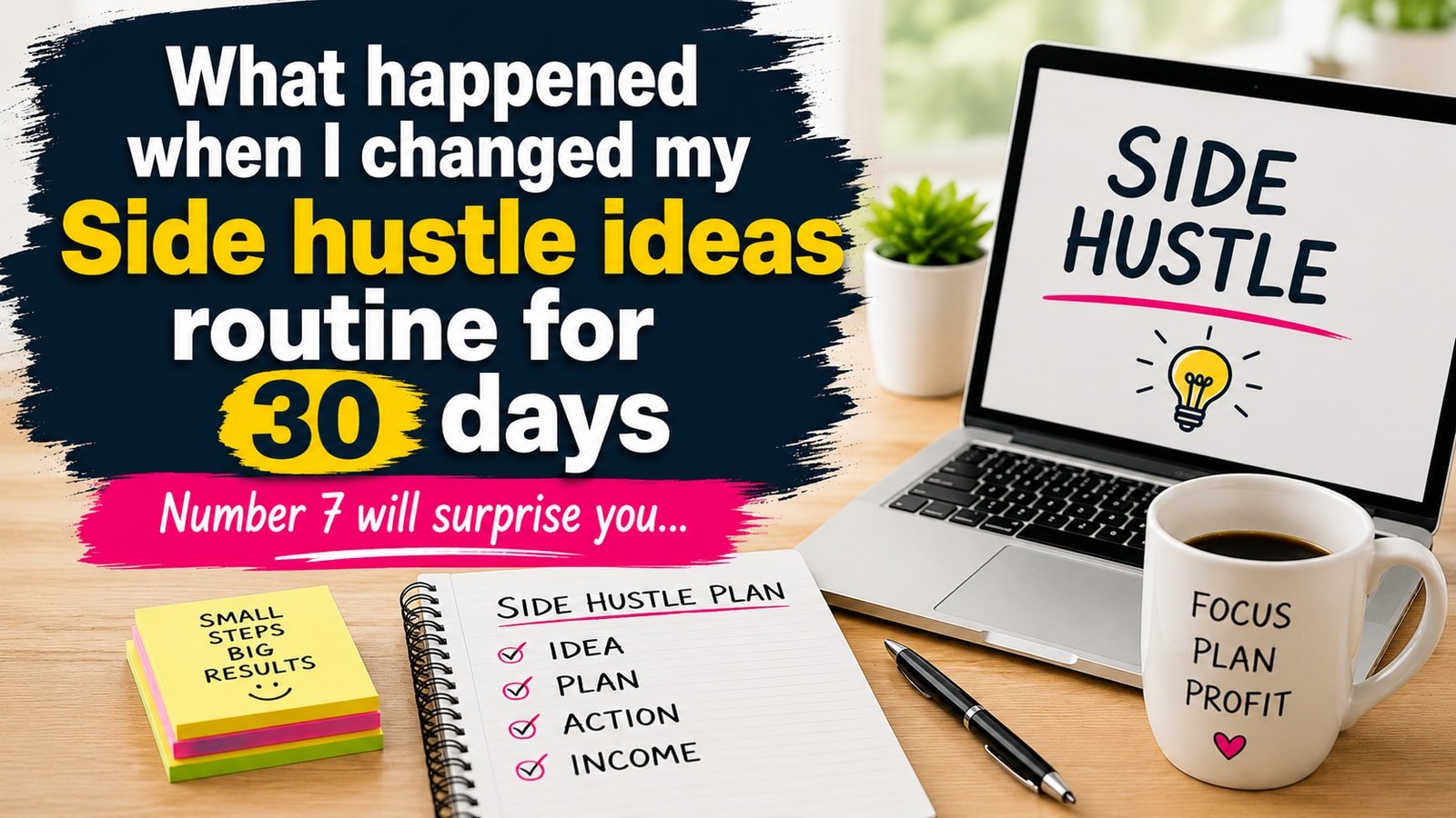 What happened when I changed my Side hustle ideas routine for 30 days