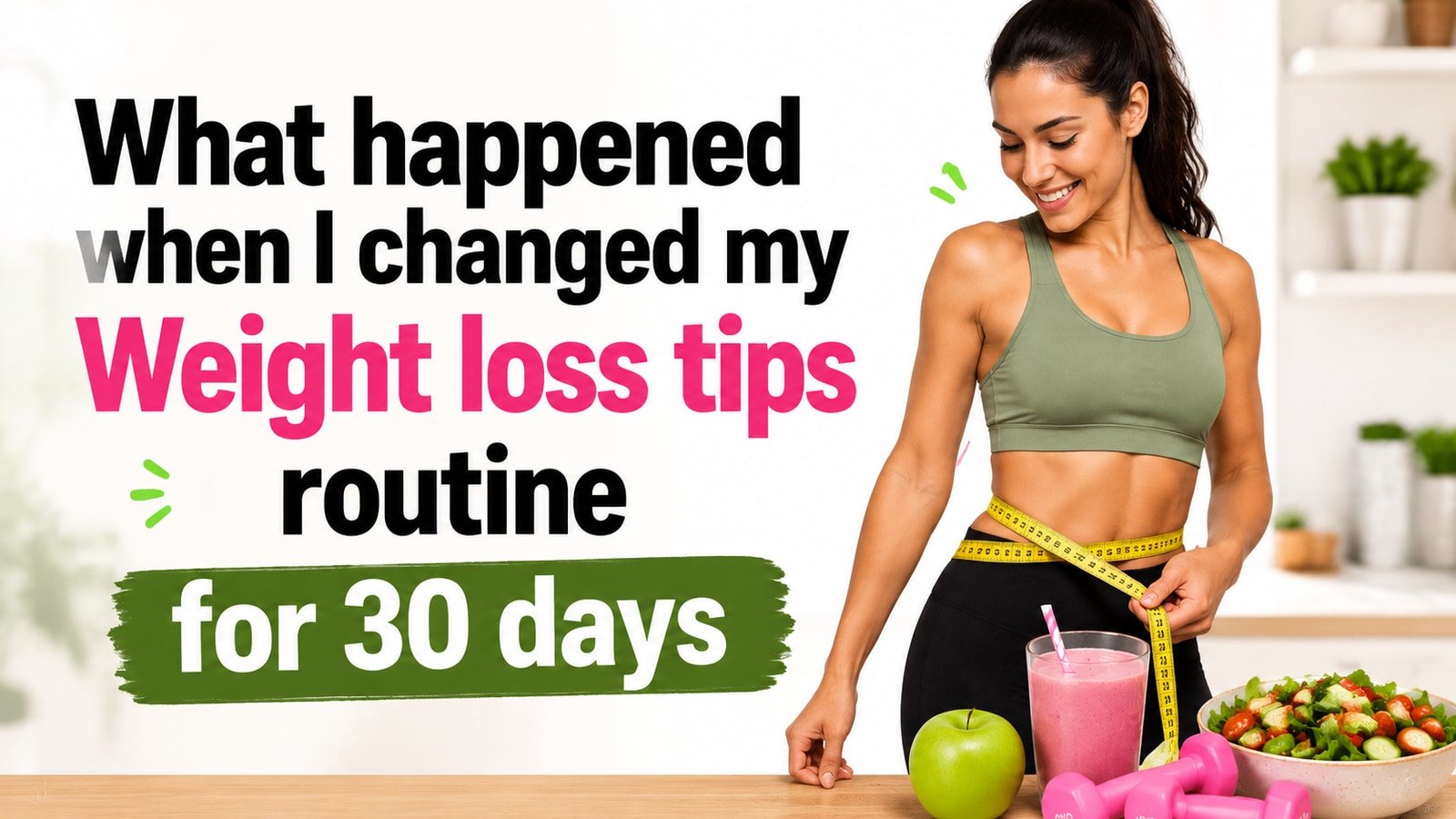 What happened when I changed my Weight loss tips routine for 30 days
